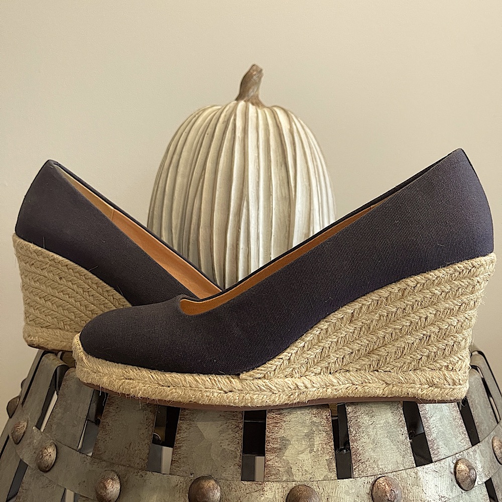 J. Crew Size 7 Seville Espadrille wedges in blue